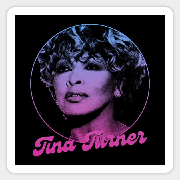 Tina Turner // Retro Fan Art Design Sticker by SYNDICATE WORLD